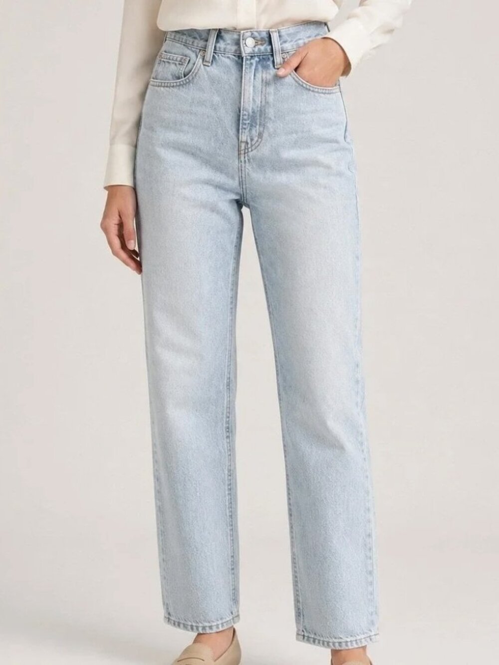 Madewell Perfect Vintage Jean Light Wash 25 High Rise 100% Cotton Distressed